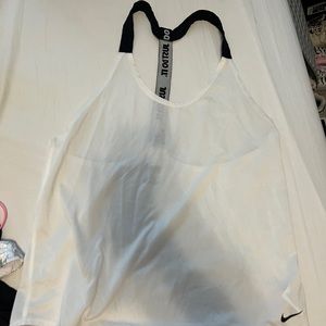White Nike tank top